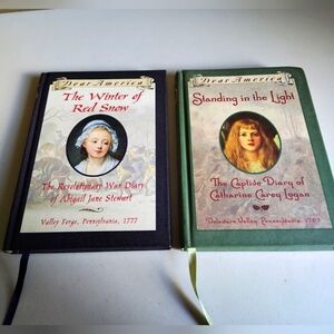 Dear America Lot Of 2 Hardcover Historical Books 1700's-Abigail Jane Stewart+